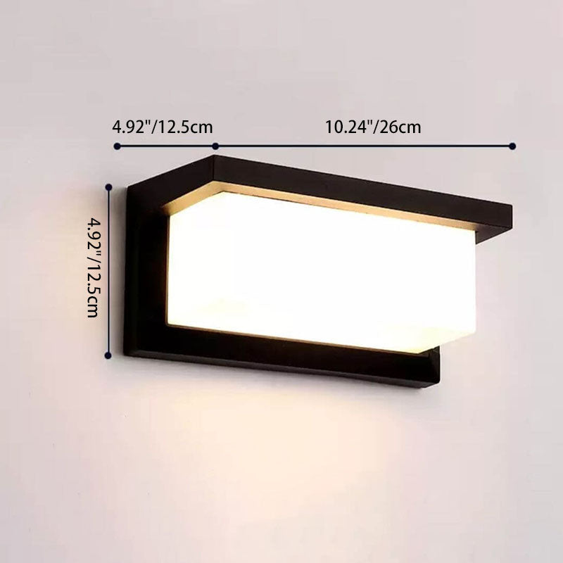 Moderne LED Sensor Buitenlamp | Waterdichte Rechthoekige Wandlamp Met Bewegingssensor