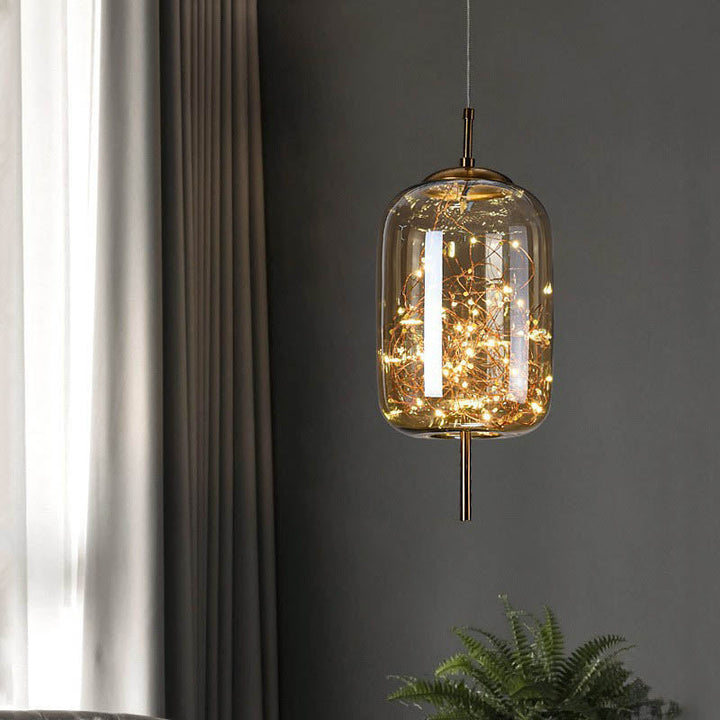 Scandinavische Glazen LED Hanglamp met Warm Design – Amber of Antracietgrijs