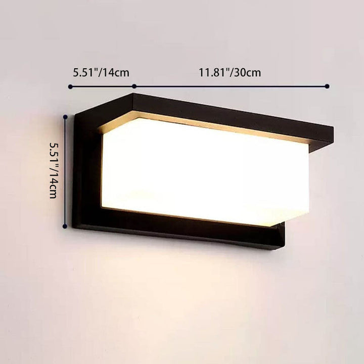 Moderne LED Sensor Buitenlamp | Waterdichte Rechthoekige Wandlamp Met Bewegingssensor