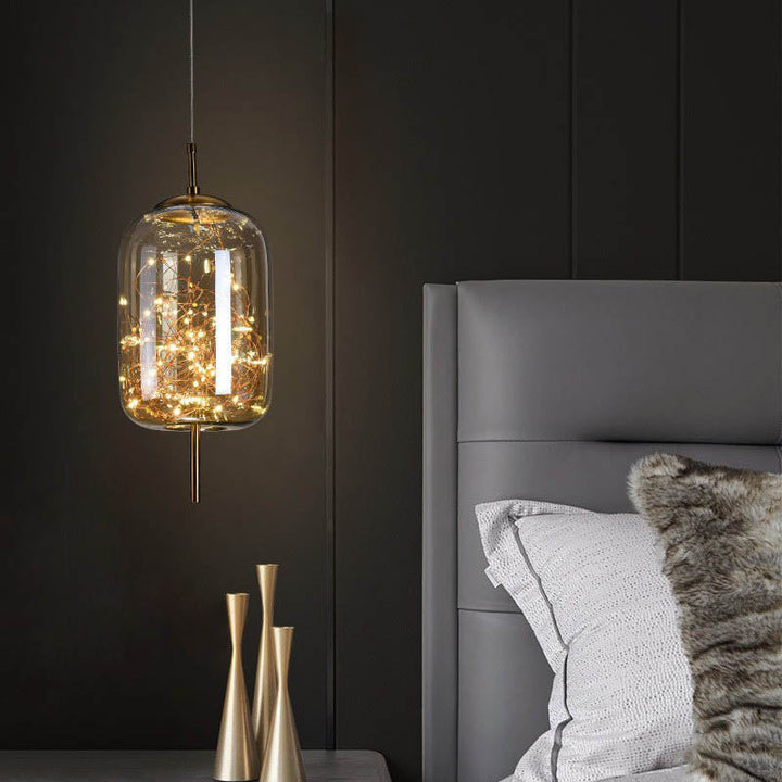 Scandinavische Glazen LED Hanglamp met Warm Design – Amber of Antracietgrijs