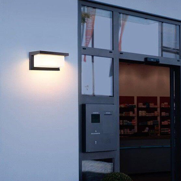 Moderne LED Sensor Buitenlamp | Waterdichte Rechthoekige Wandlamp Met Bewegingssensor