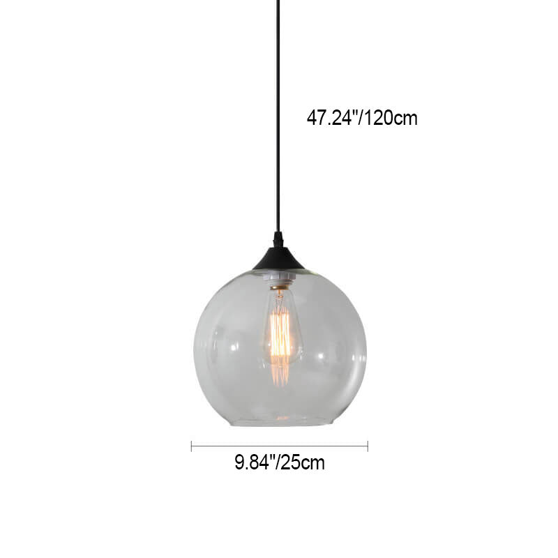 Moderne Glazen Hanglamp in Meerdere Kleuren met Bolvormig Design