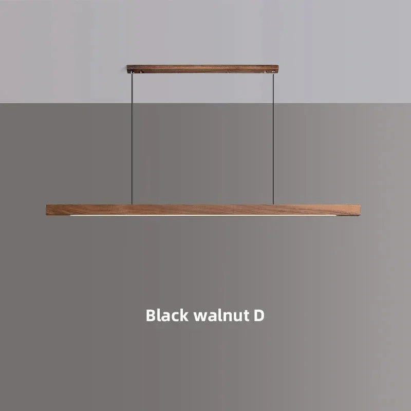 Hanglamp Hout LED Lineair Dimbaar 80cm 120cm 150cm Eettafel Keuken Woonkamer | Sansoti