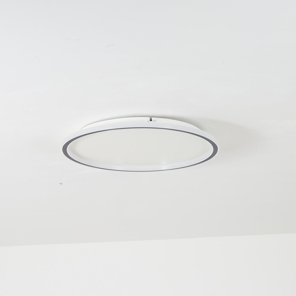 Quasso Moderne Ronde Plafondlamp Wit/Zwart. Woonkamer