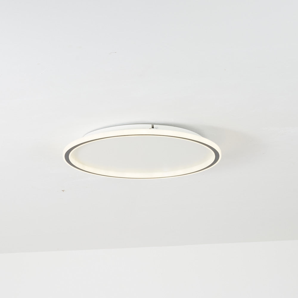 Quasso Moderne Ronde Plafondlamp Wit/Zwart. Woonkamer