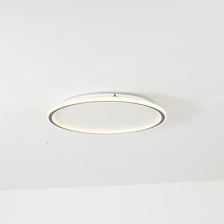 Quasso Moderne Ronde Plafondlamp Wit/Zwart. Woonkamer