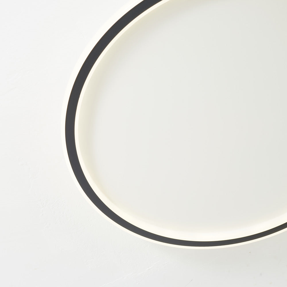 Quasso Moderne Ronde Plafondlamp Wit/Zwart. Woonkamer