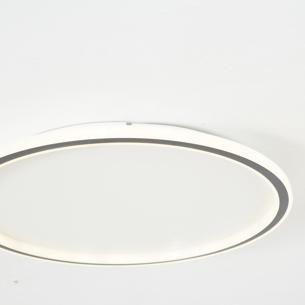 Quasso Moderne Ronde Plafondlamp Wit/Zwart. Woonkamer