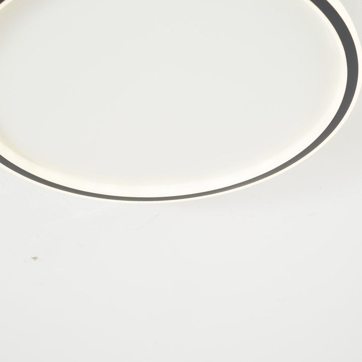 Quasso Moderne Ronde Plafondlamp Wit/Zwart. Woonkamer