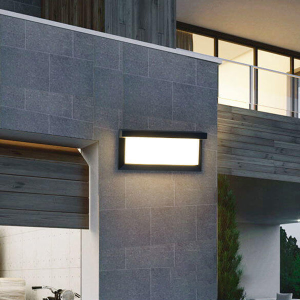 Moderne LED Sensor Buitenlamp | Waterdichte Rechthoekige Wandlamp Met Bewegingssensor