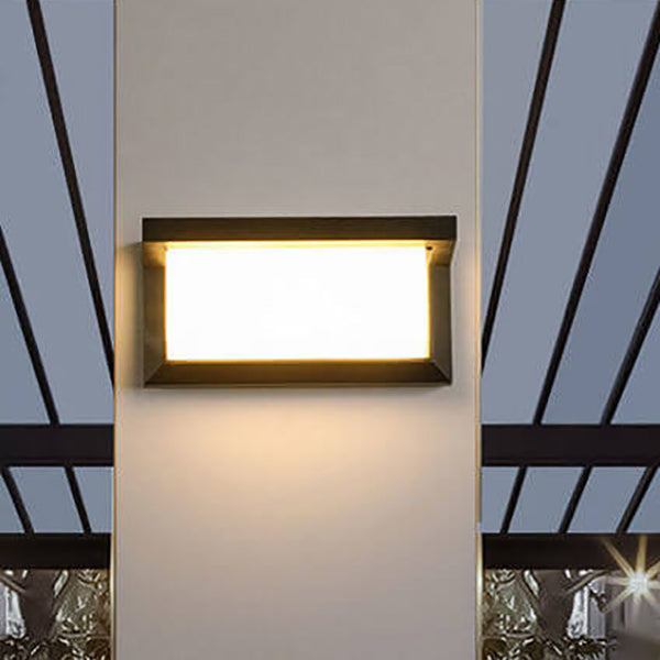 Moderne LED Sensor Buitenlamp | Waterdichte Rechthoekige Wandlamp Met Bewegingssensor