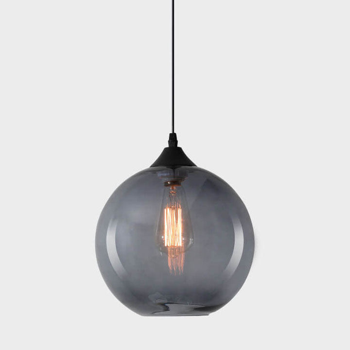 Moderne Glazen Hanglamp in Meerdere Kleuren met Bolvormig Design
