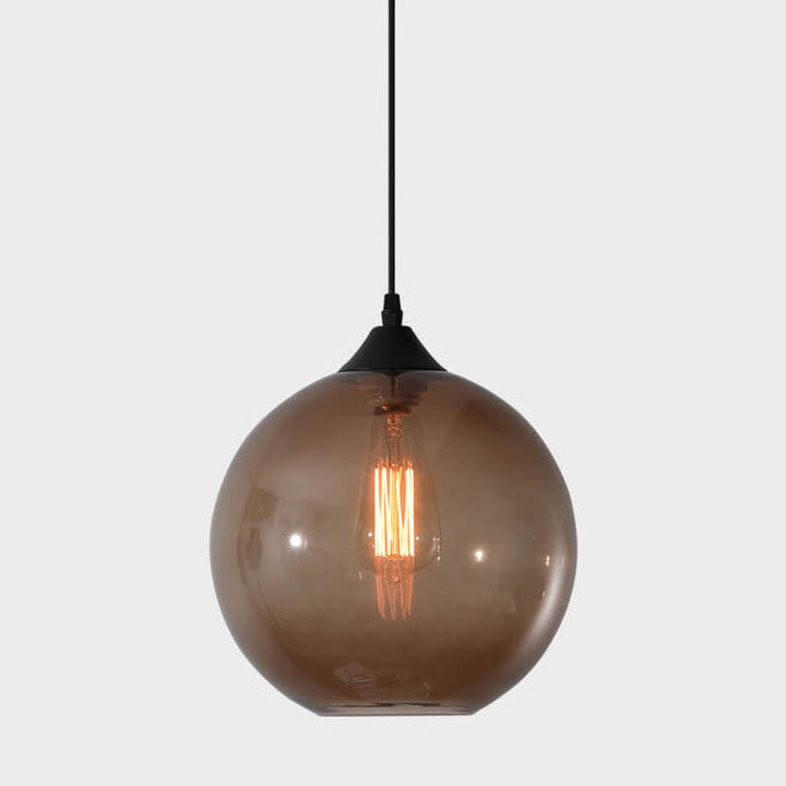 Moderne Glazen Hanglamp in Meerdere Kleuren met Bolvormig Design