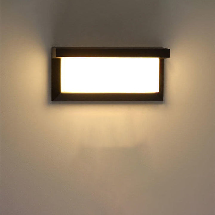 Moderne LED Sensor Buitenlamp | Waterdichte Rechthoekige Wandlamp Met Bewegingssensor