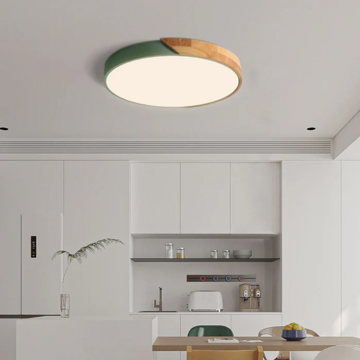 LED Plafondlamp met Scandinavisch Design van Hout & Acryl