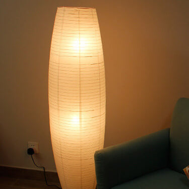 Moderne Japandi Vloerlamp Met Papieren Kappen | Minimalistische Staande Lamp
