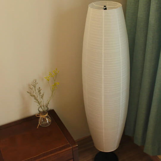 Moderne Japandi Vloerlamp Met Papieren Kappen | Minimalistische Staande Lamp