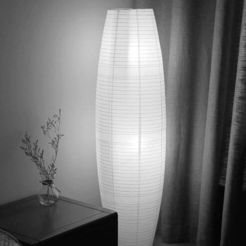 Moderne Japandi Vloerlamp Met Papieren Kappen | Minimalistische Staande Lamp