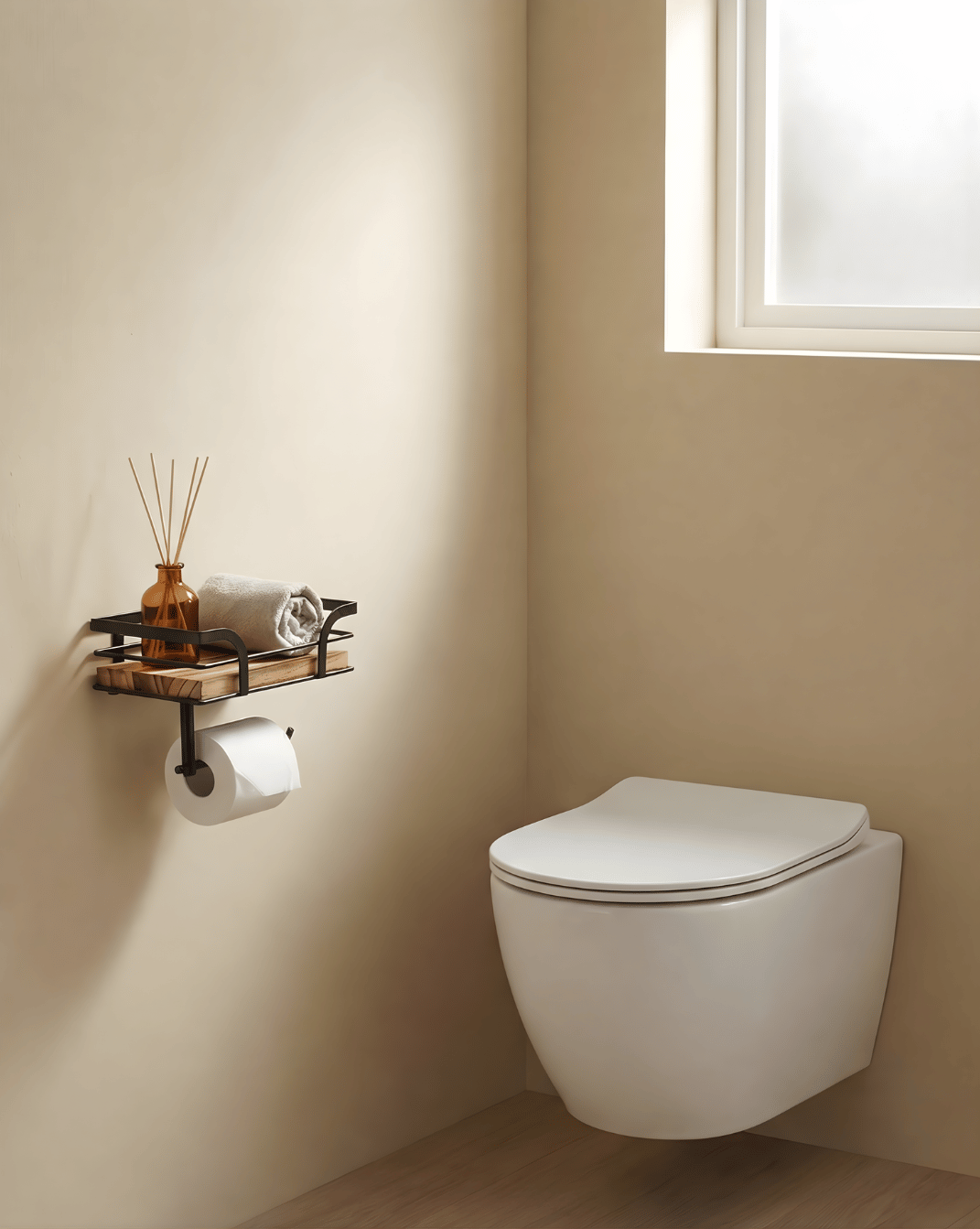 Wand Toiletrolhouder – Toiletpapierhouder met Opbergruimte