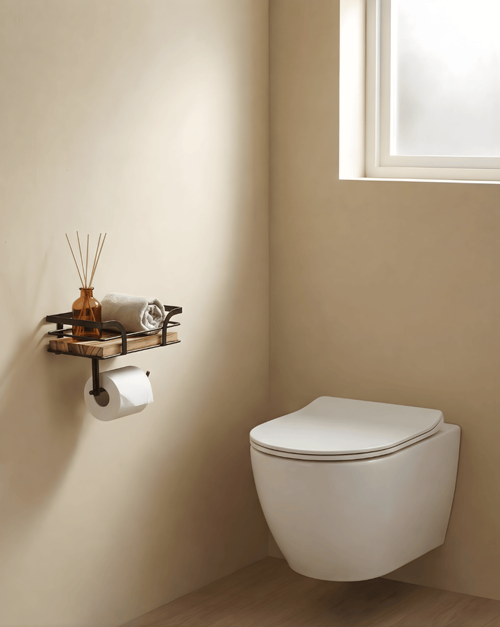 Wand Toiletrolhouder – Toiletpapierhouder met Opbergruimte