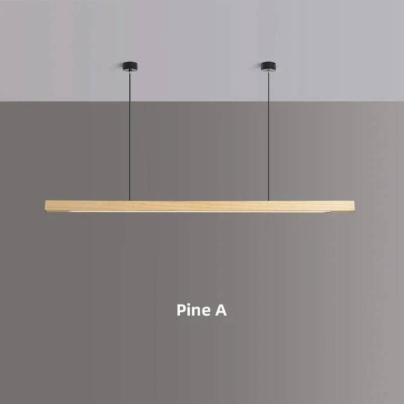 Hanglamp Hout LED Lineair Dimbaar 80cm 120cm 150cm Eettafel Keuken Woonkamer | Sansoti