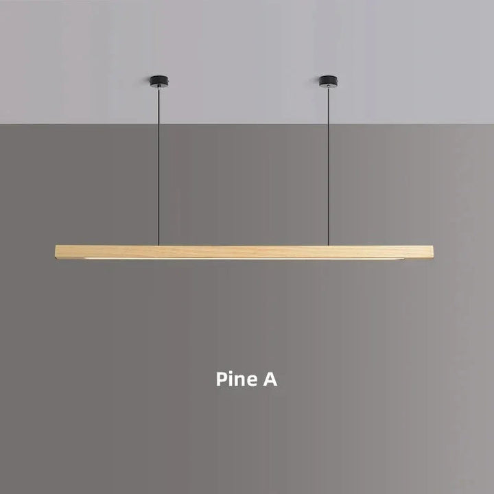 Hanglamp Hout LED Lineair Dimbaar 80cm 120cm 150cm Eettafel Keuken Woonkamer | Sansoti