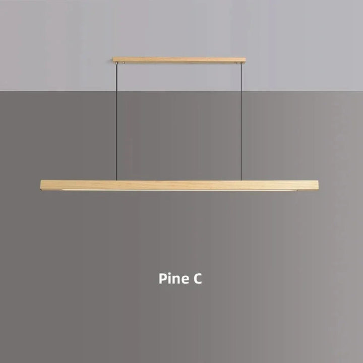 Hanglamp Hout LED Lineair Dimbaar 80cm 120cm 150cm Eettafel Keuken Woonkamer | Sansoti