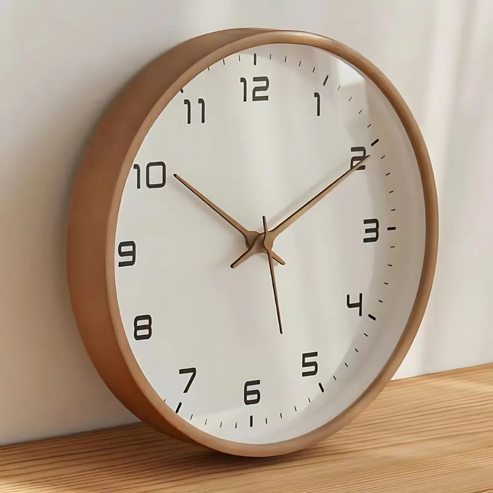 Houten Wandklok Geruisloos Quartz Design Ø25/Ø30 cm