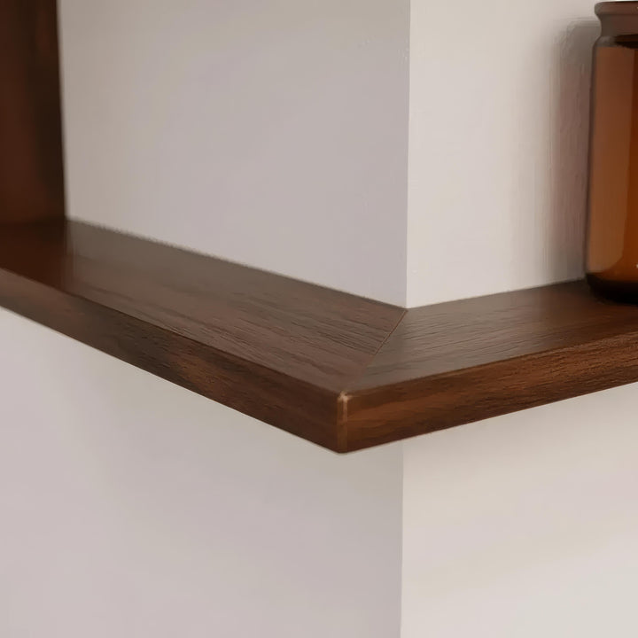 Diory – Driedelig hoekrek van hout voor ruimtebesparing