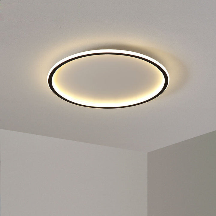 Quasso Moderne Ronde Plafondlamp Wit/Zwart. Woonkamer