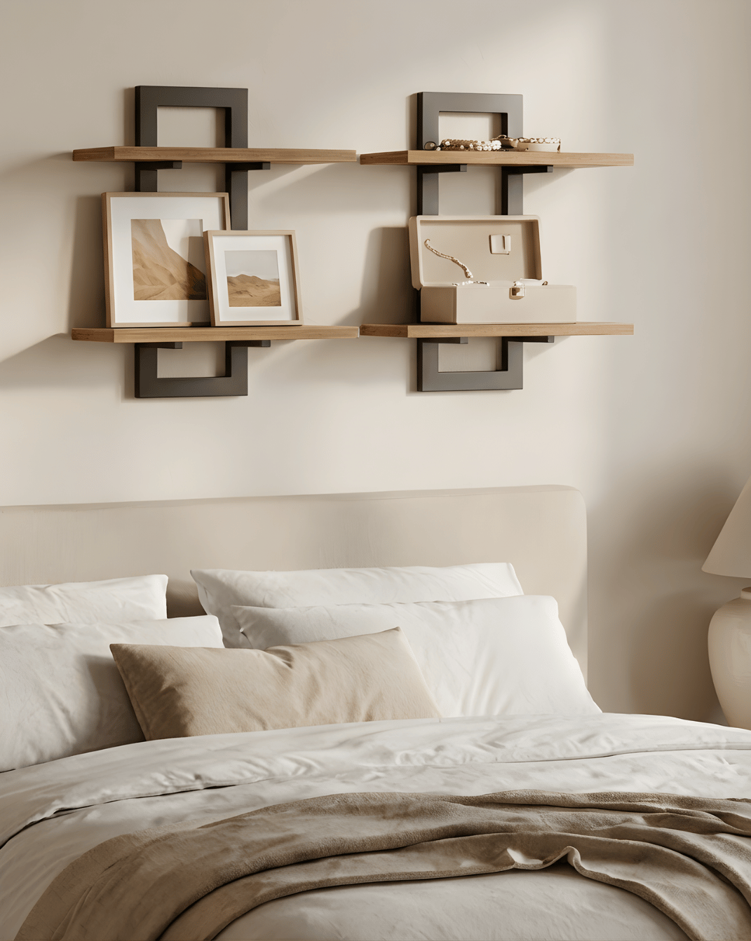 Wandplank 2-Laags – Houten Wandplank met Metalen Beugel