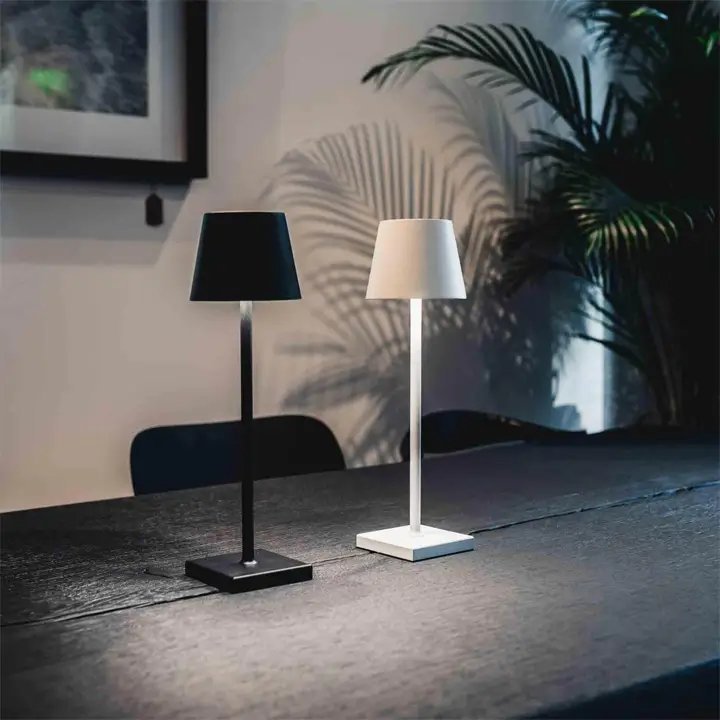 Oplaadbare Tafellamp met Touch-Dimmer IP54 Waterdicht Draadloos LED-Licht Buiten & Binnen 3 Lichtstanden voor Terras Restaurant Balkon | Sansoti