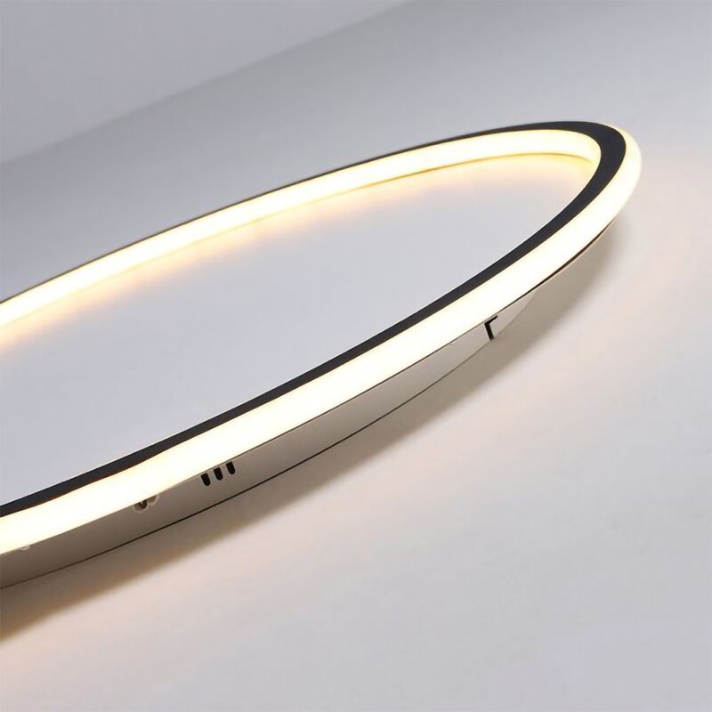 Quasso Moderne Ronde Plafondlamp Wit/Zwart. Woonkamer