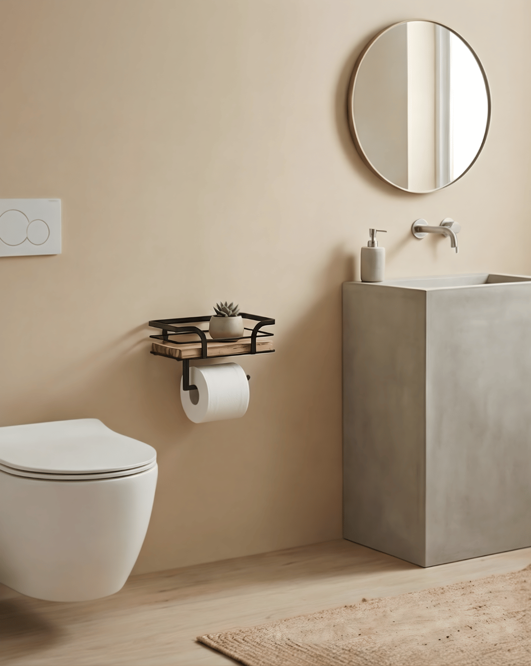 Wand Toiletrolhouder – Toiletpapierhouder met Opbergruimte
