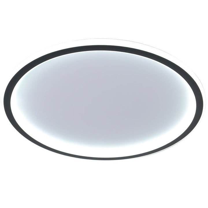 Quasso Moderne Ronde Plafondlamp Wit/Zwart. Woonkamer
