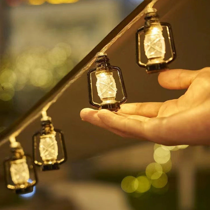 Retro LED String Light – Zwart/Rood – (10–100 LED’s)