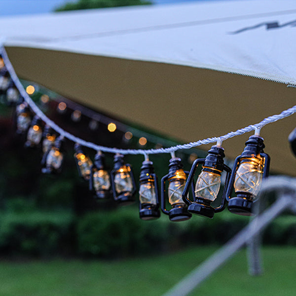 Retro LED String Light – Zwart/Rood – (10–100 LED’s)