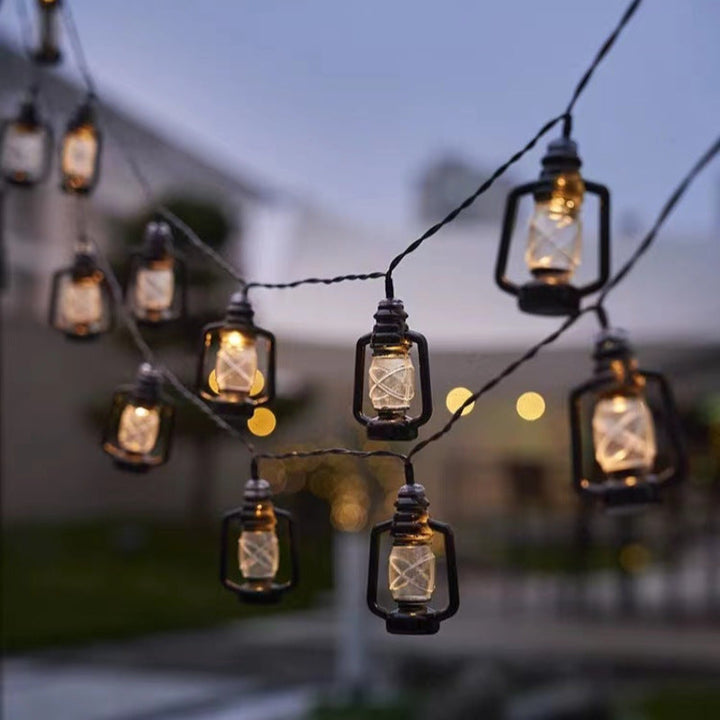 Retro LED String Light – Zwart/Rood – (10–100 LED’s)