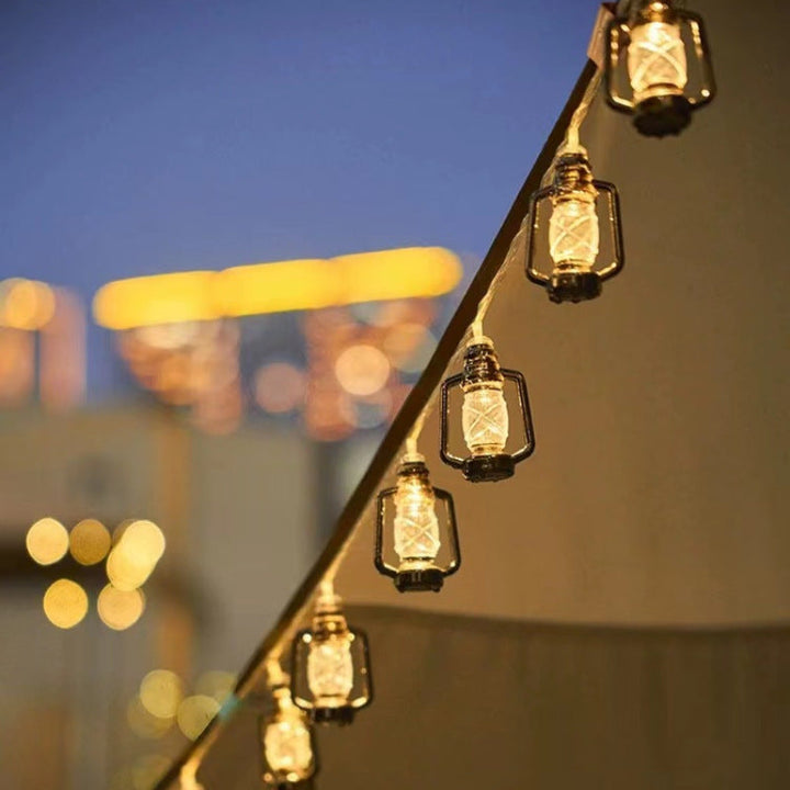 Retro LED String Light – Zwart/Rood – (10–100 LED’s)