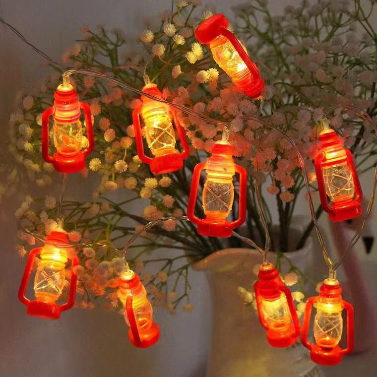 Retro LED String Light – Zwart/Rood – (10–100 LED’s)