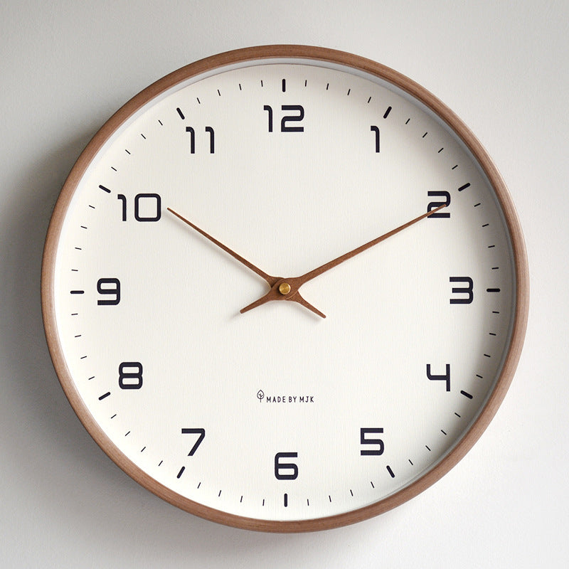 Houten Wandklok Geruisloos Quartz Design Ø25/Ø30 cm