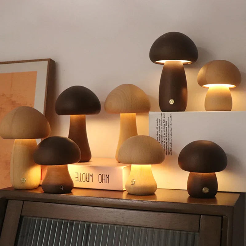 CozyGlow™ oplaadbare paddenstoellamp met touchbediening