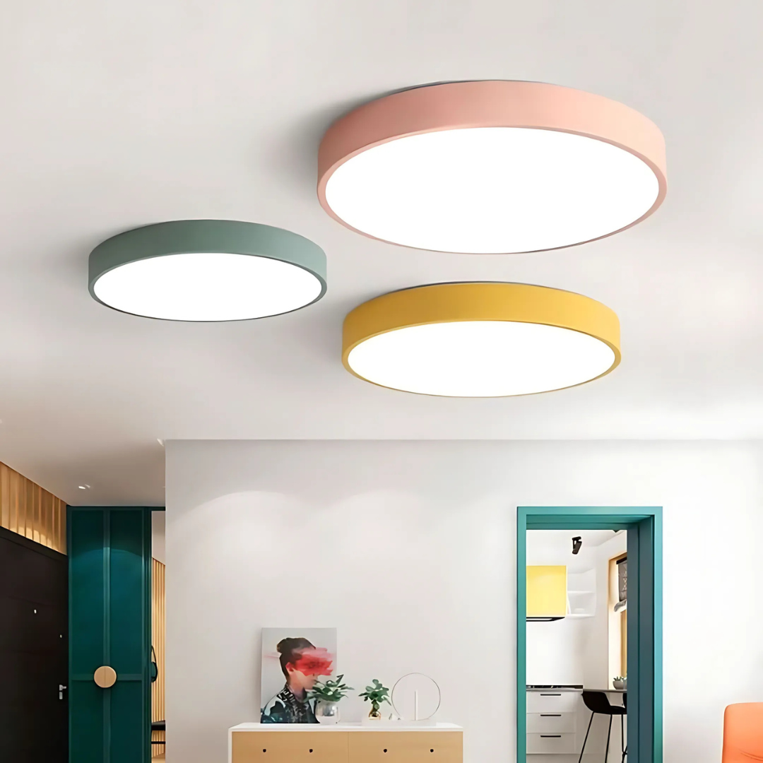 LED Plafondlamp met Scandinavisch Design van Hout & Acryl