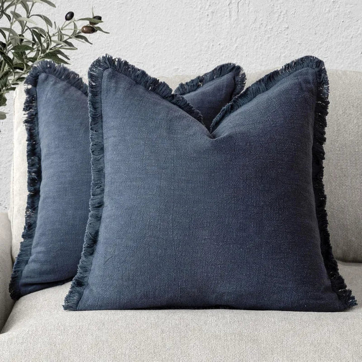 Decoratieve Katoen Linnen Kussenslopen Luxe Woonaccessoire Set van 2