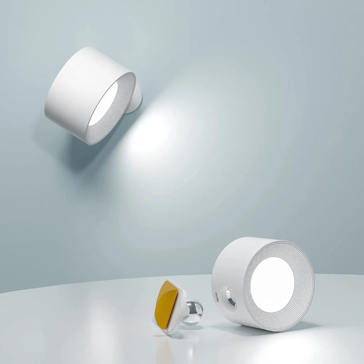 Multifunctionele Draadloze Wandlamp Oplaadbaar & Dimbaar met 360° Rotatie