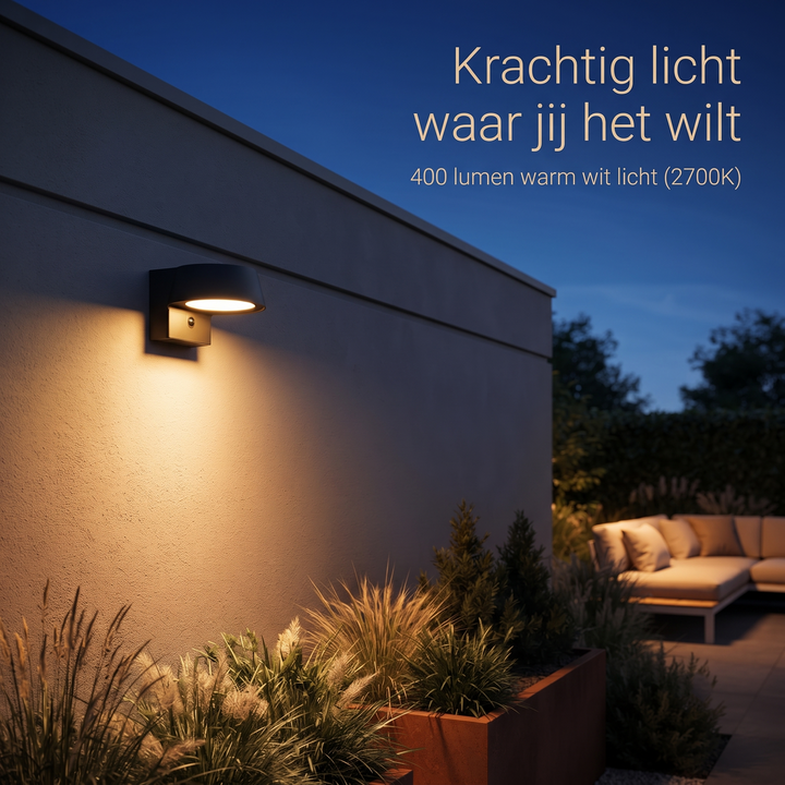 OLIVIA - Krachtige Oplaadbare Solar Wandlamp Met Bewegingssensor en 3 standen