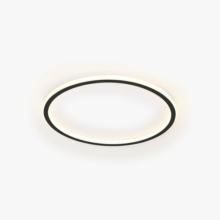 Quasso Moderne Ronde Plafondlamp Wit/Zwart. Woonkamer