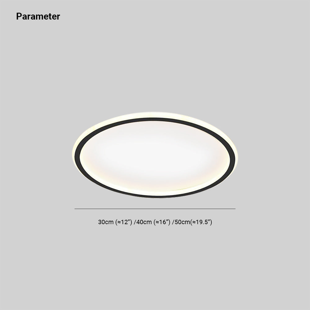 Quasso Moderne Ronde Plafondlamp Wit/Zwart. Woonkamer