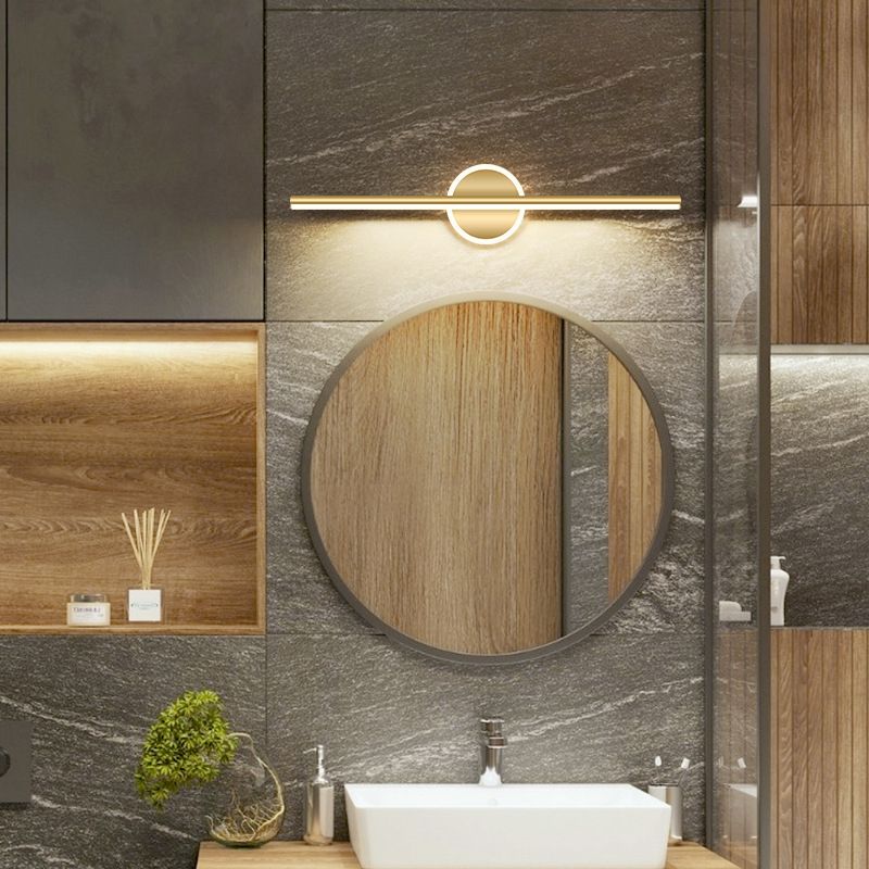 Moderne LED wandlamp in zwart-goud met stijlvolle verlichting
