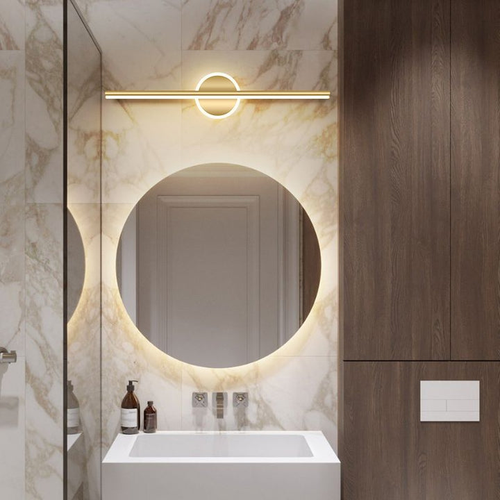 Moderne LED wandlamp in zwart-goud met stijlvolle verlichting